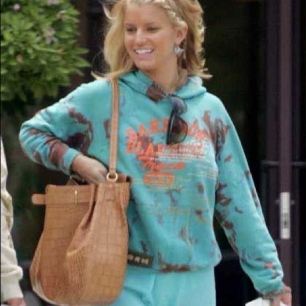 ISO The Great China Wall teal green blue hoodie aso Jessica Simpson
